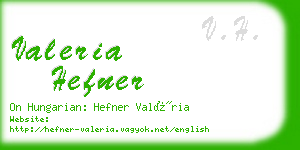 valeria hefner business card